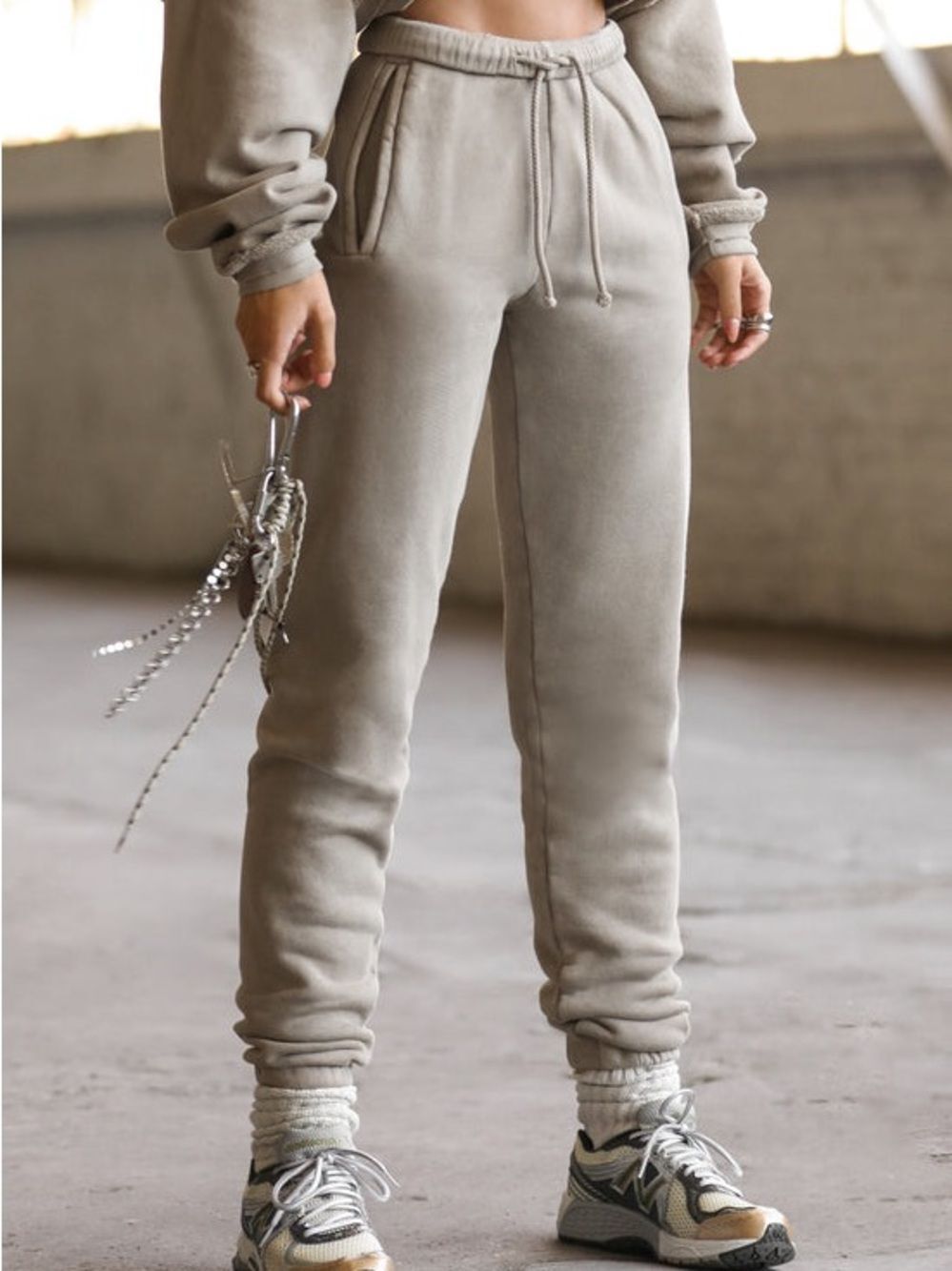 Joah Brown Taupe Drawstring Joggers